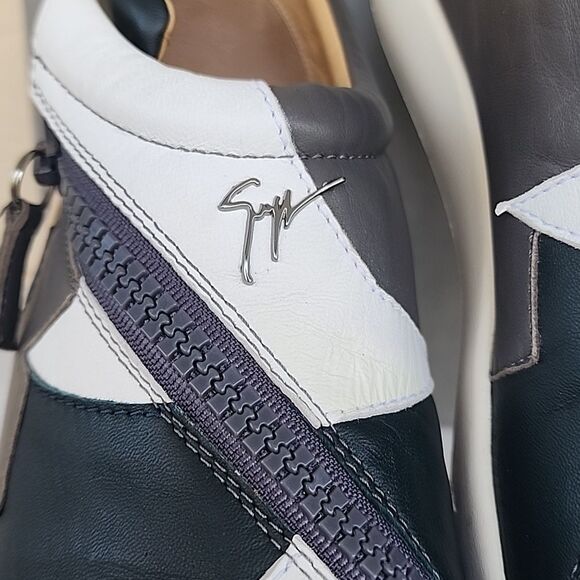 Giuseppe Zanotti Multicolor Flat Side Zipper Sneakers Booties High Tops US 10 - Picture 4 of 12